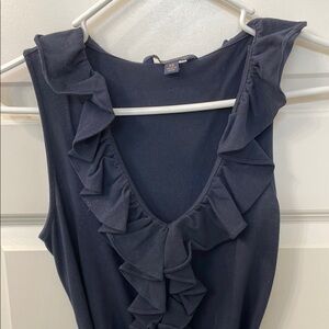 Brooks Brothers Blue Sleeveless V-Neck Fit and Flare Mini Dress